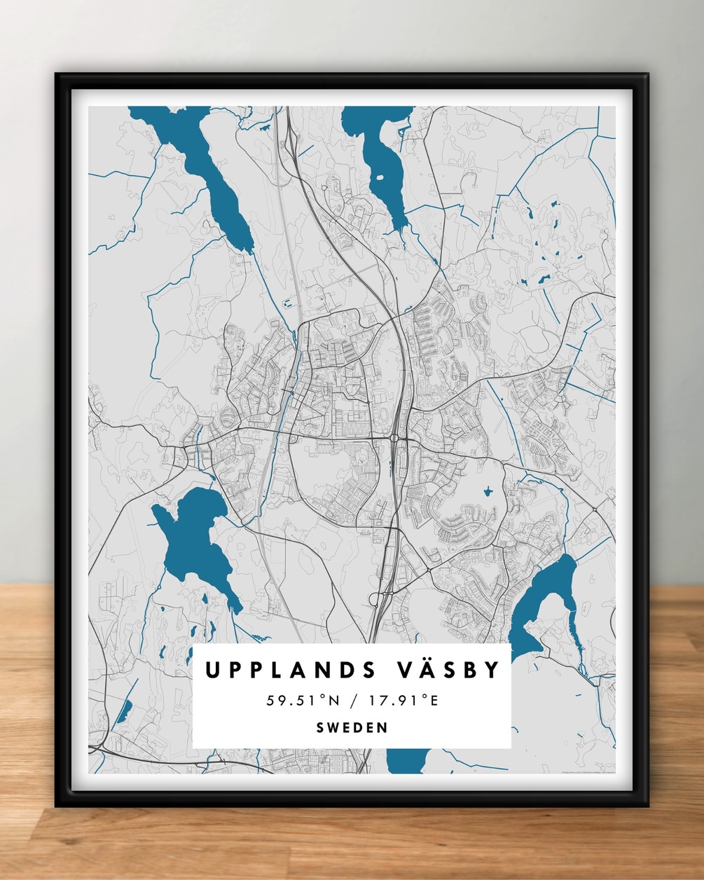 UPPLANDS VÄSBY, Sweden Digital Map Poster Special