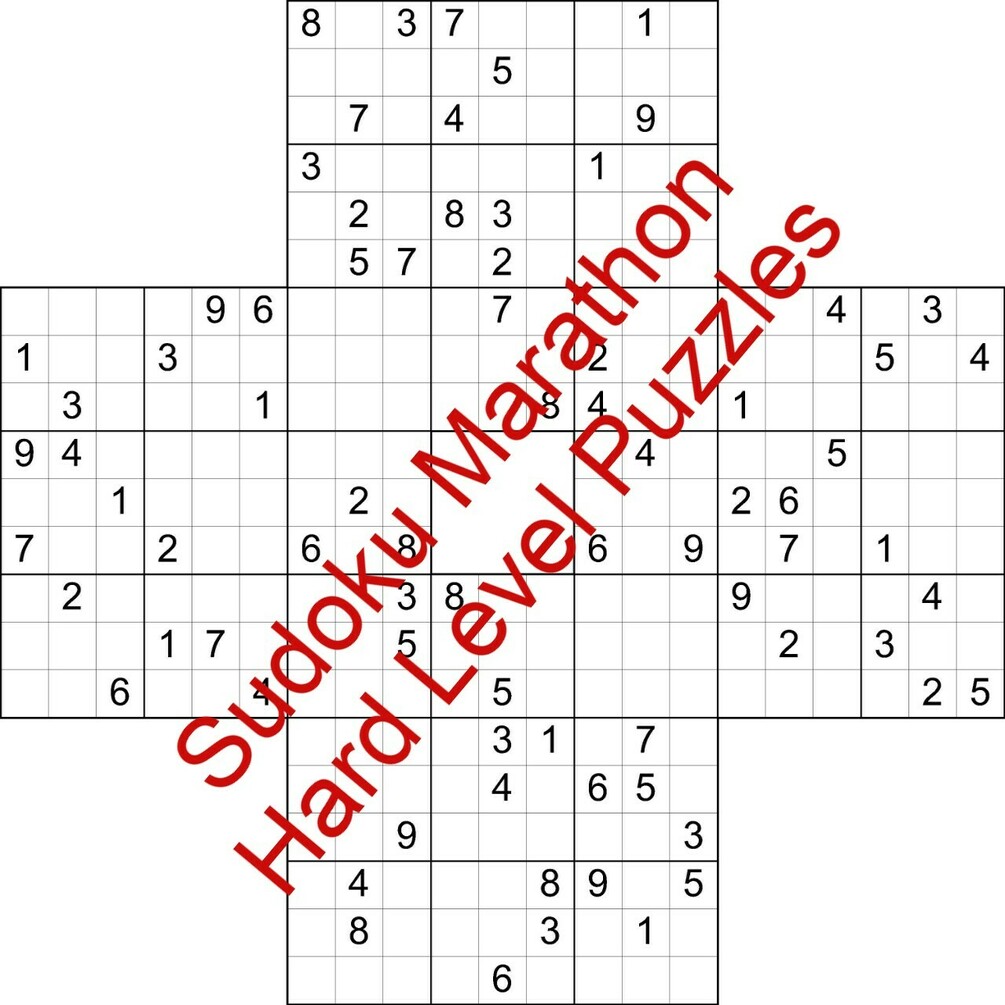Sudoku marathon puzzles hard level 1