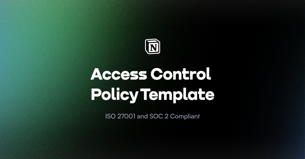 ISO 27001 Access Control Policy Template