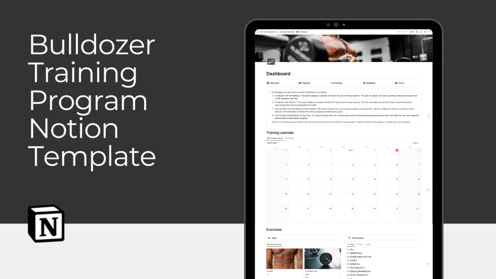 Training Program Notion Template