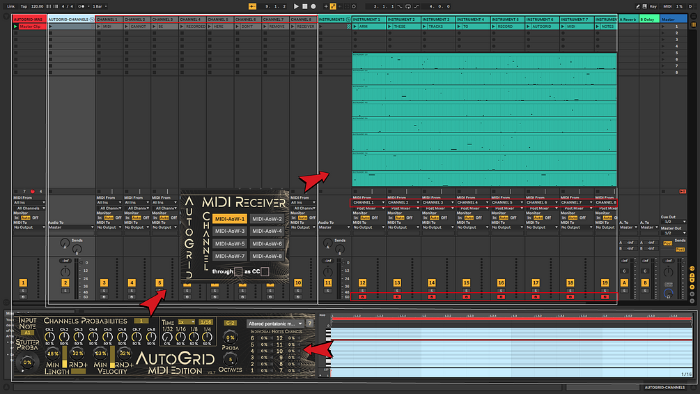 AutoGrid MIDI Edition [M4L Device] Random MIDI Grid Sequencer