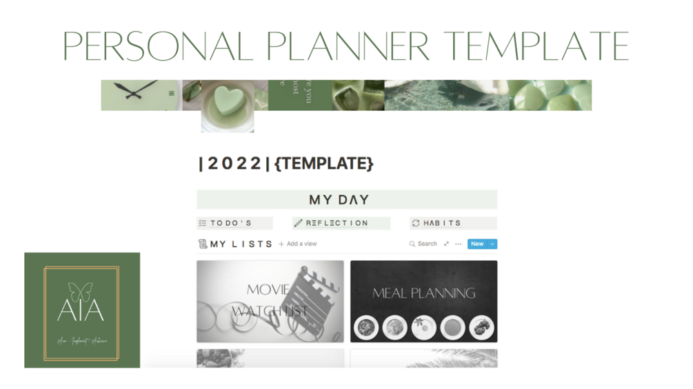 Sage Green Notion Template