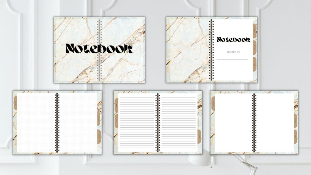 MINIMALIST NOTEBOOK (White, Dotted, Lines)