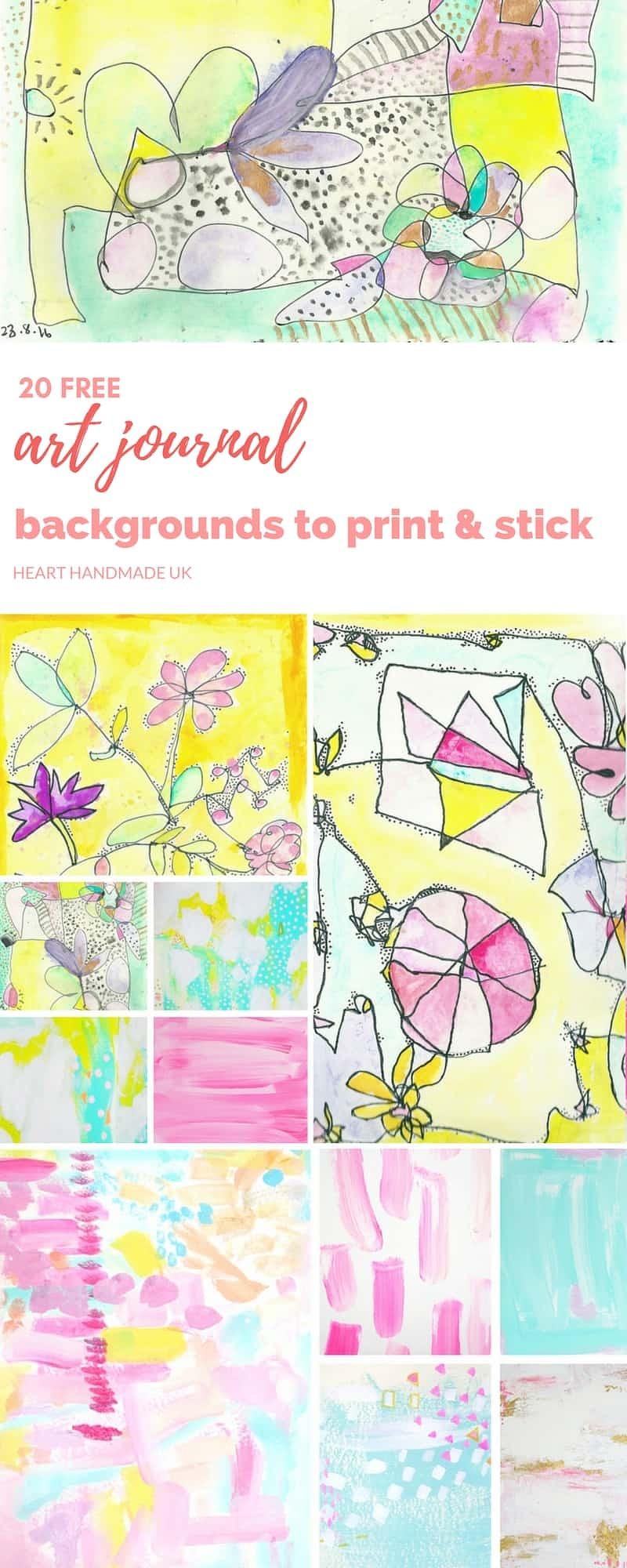 20 Printable Art Journal Backgrounds