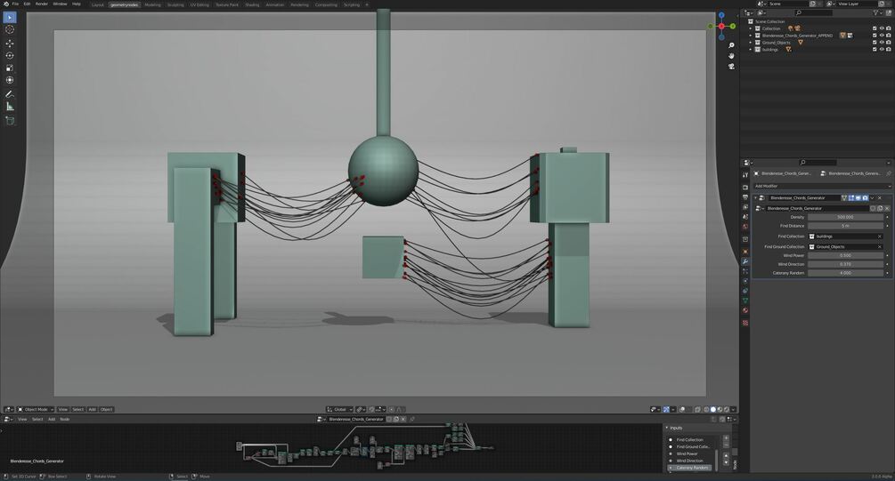 Cords Generator for Blender 3.0 alpha (legacy nodes!)