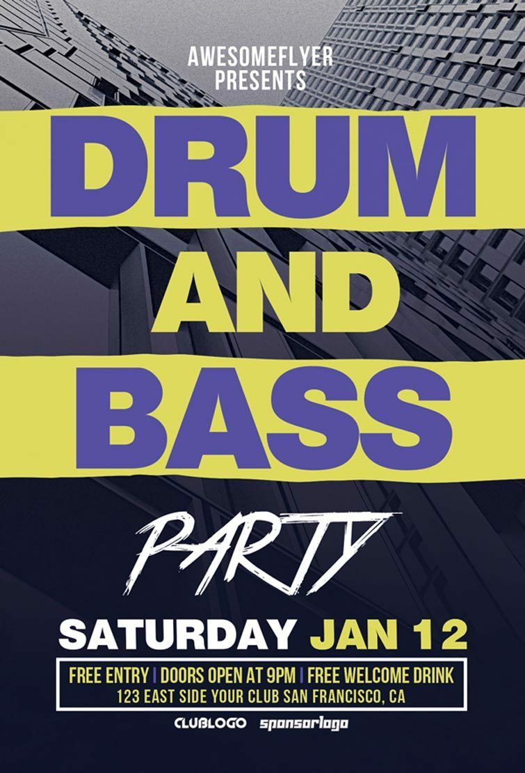 Drum n Bass Party Flyer Template
