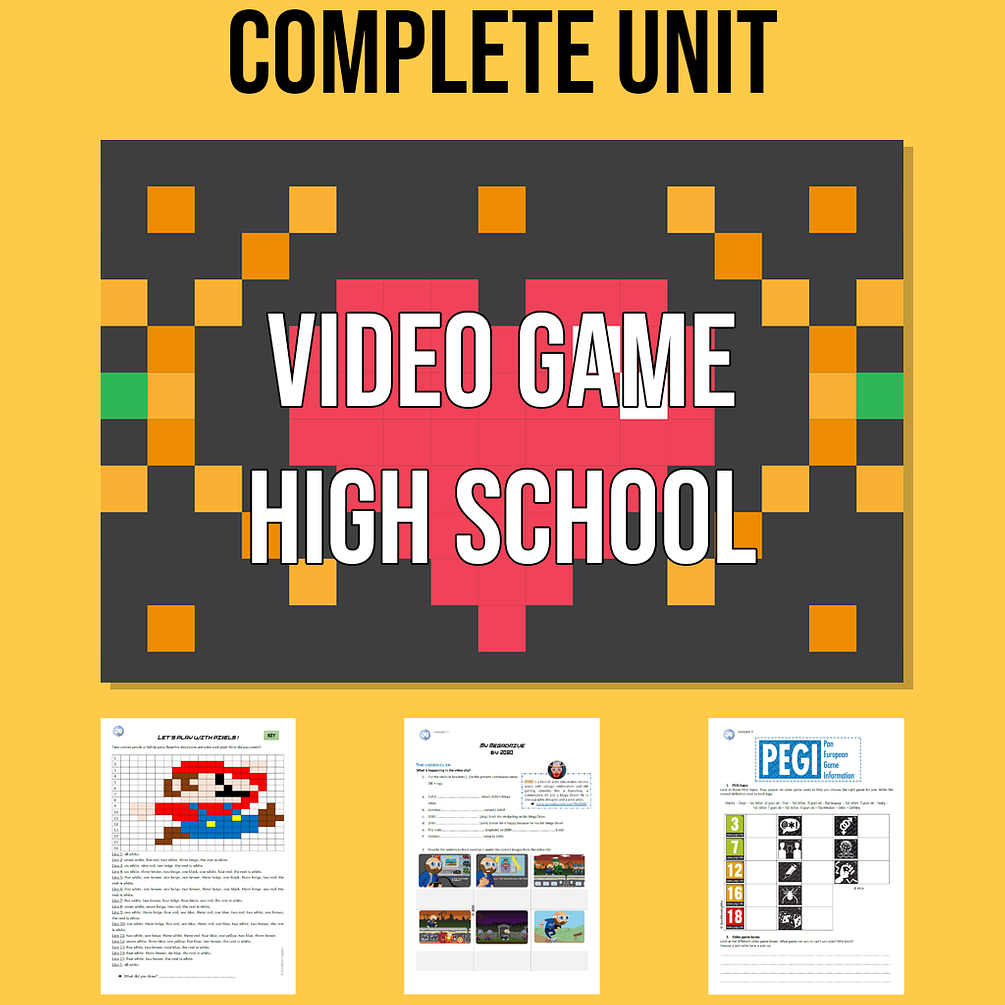 Video Game High School a lesson bundle for ESL teachers