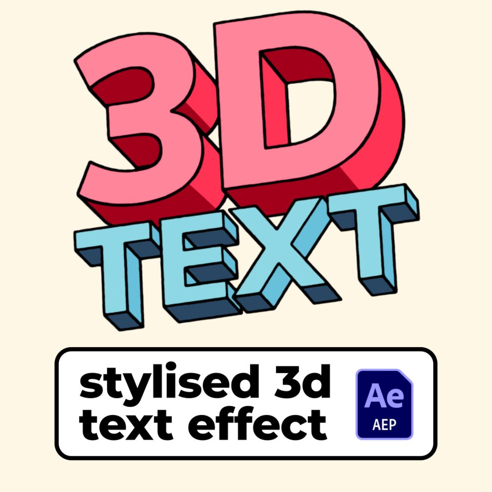 stylised-3d-text-after-effects-project-file