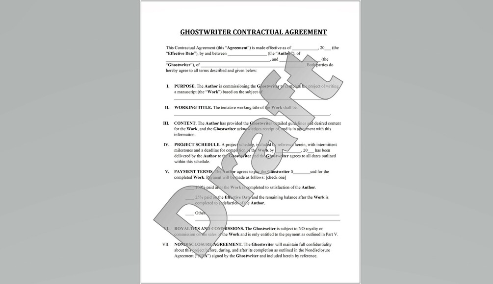 Ghostwriter Contract