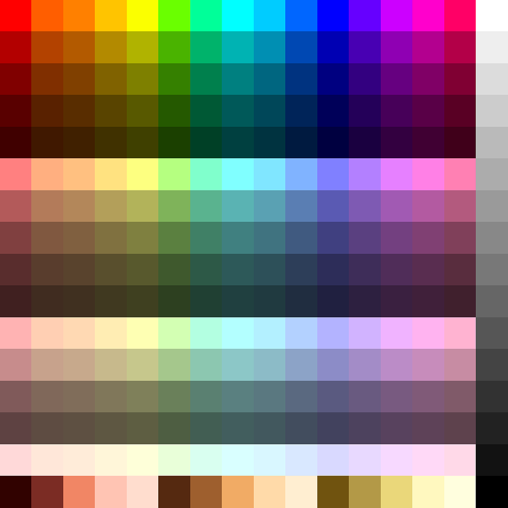 256 Color Palette