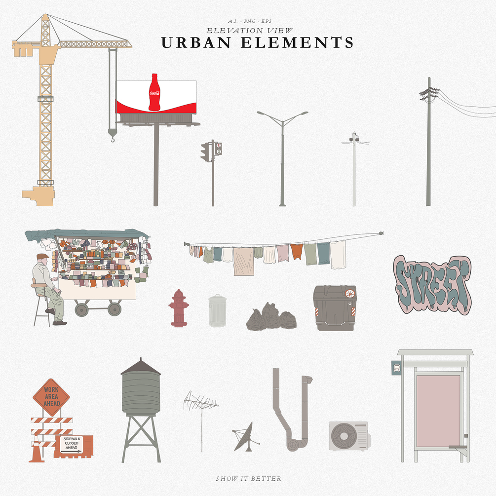 Urban Elements Pack + Brushes