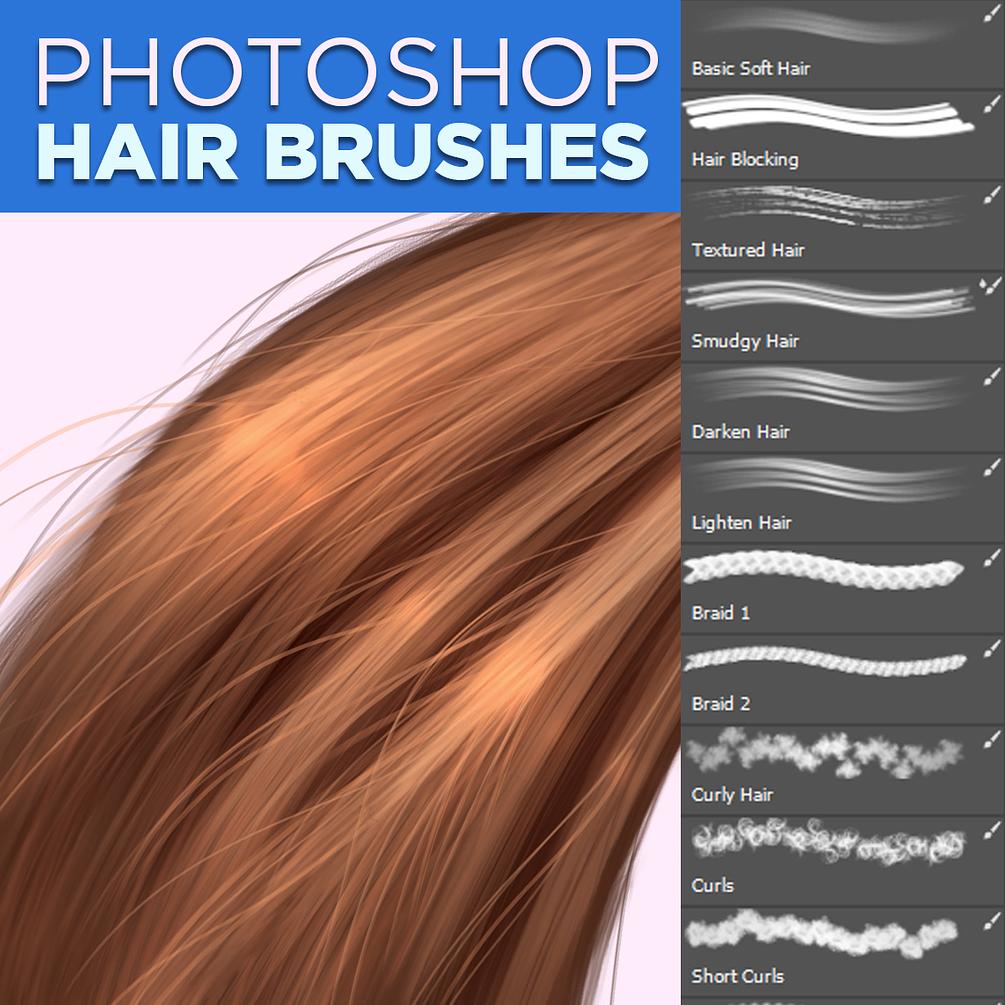 download brush rambut untuk photoshop