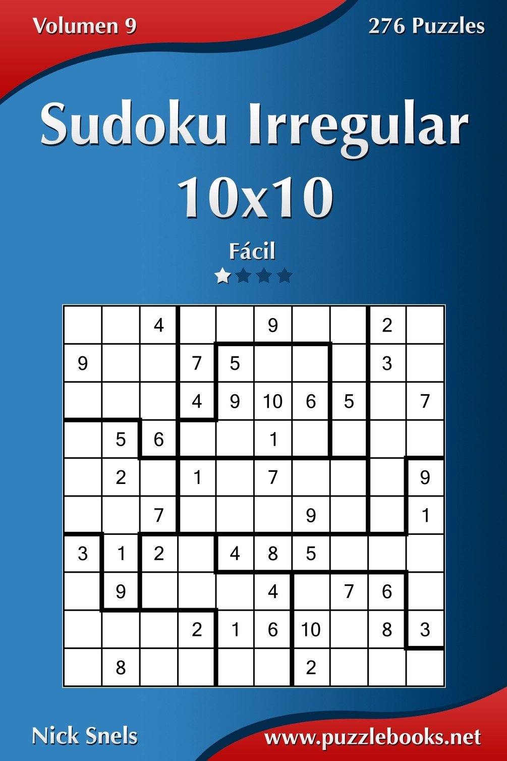 Sudoku Irregular 10x10 Fácil Volumen 9 276 Puzzles
