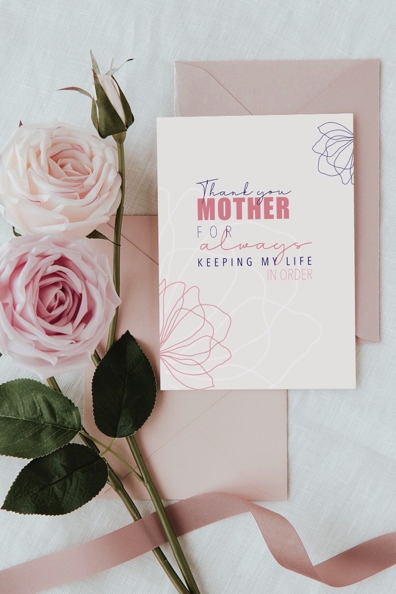 Thank You Card For Mother | Digital Print