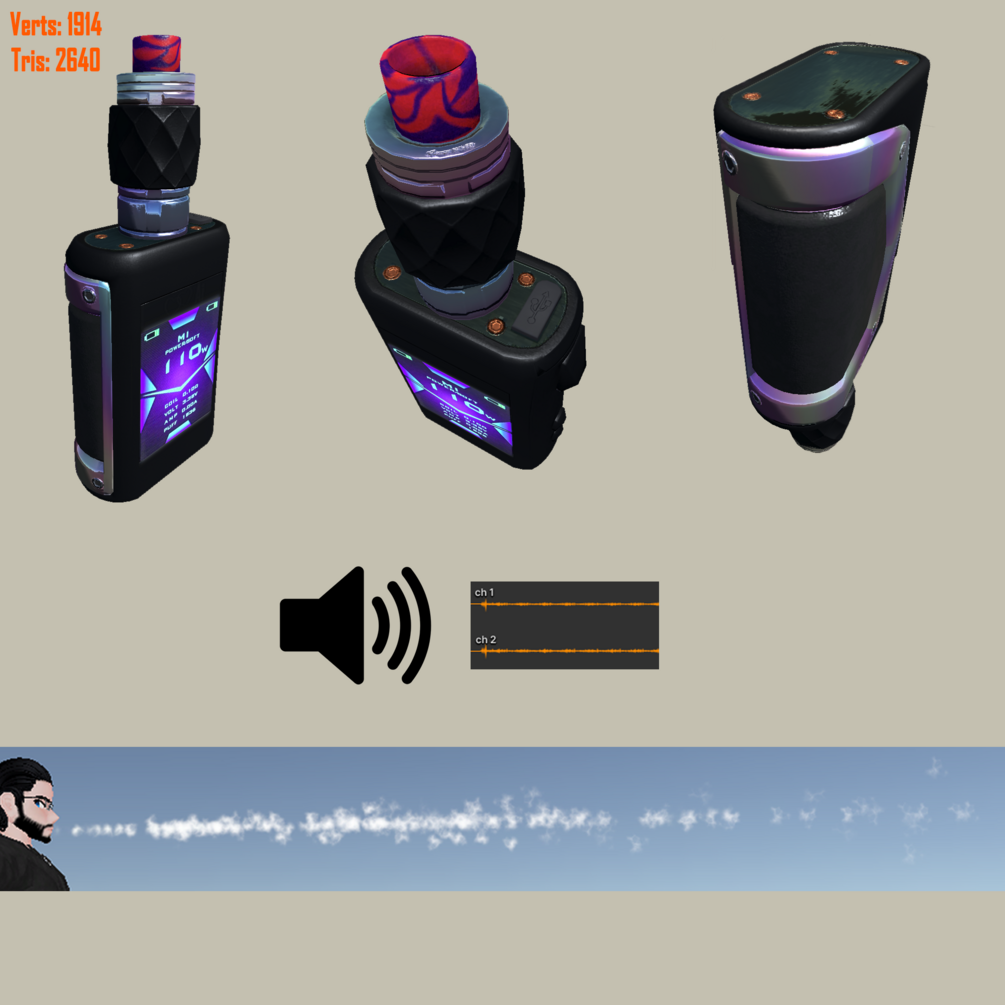 Shareable vape simulator for vrchat avatars sdk 3 0