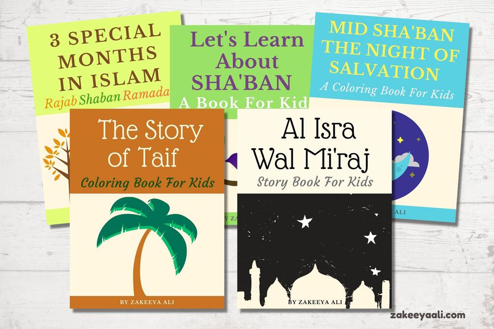 Rajab and Shaban Book Bundle For Kids To Color and Learn