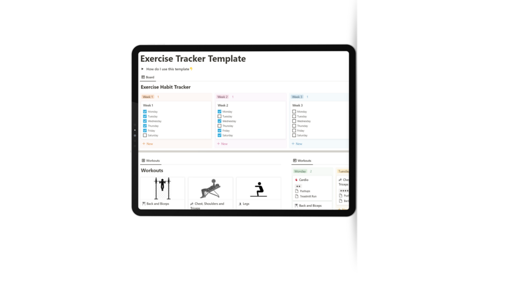 Notion Exercise Tracker