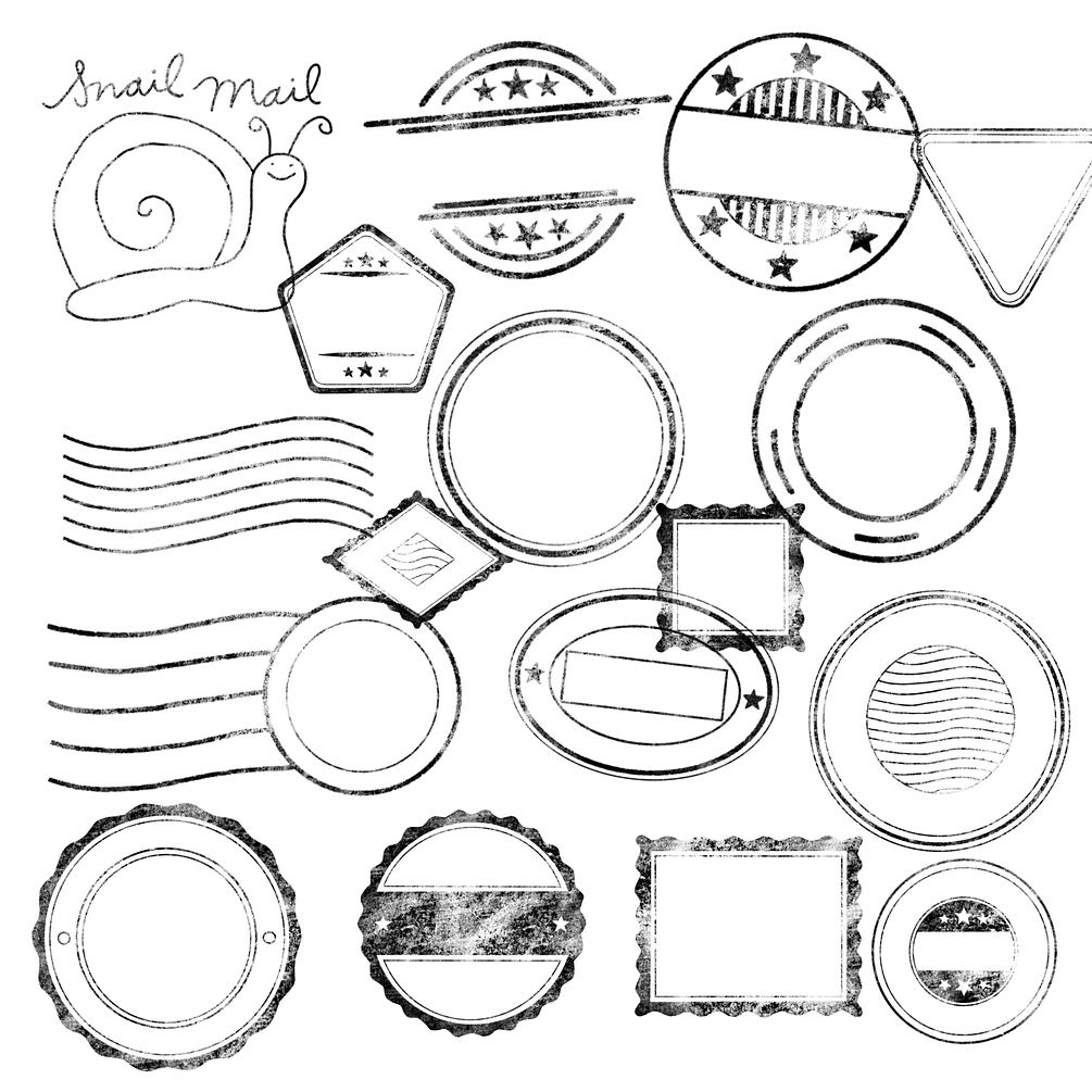 Basic vintage procreate stamps