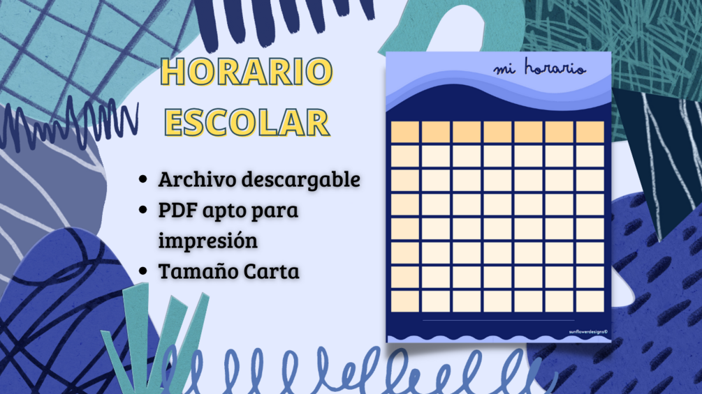 Horario Escolar Imprimible