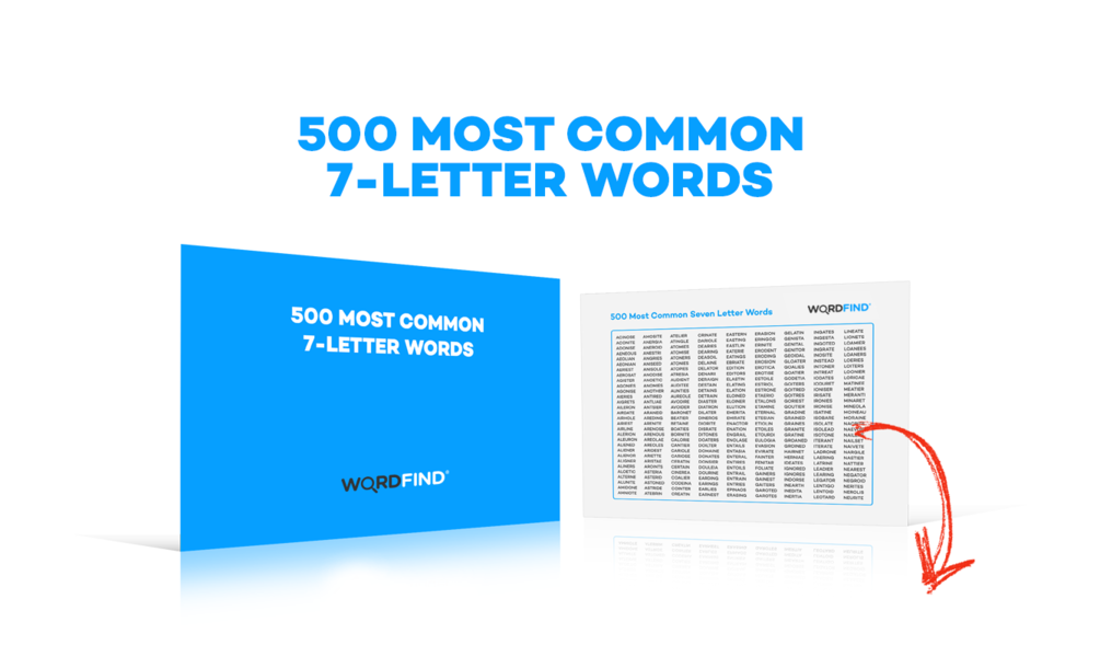 500 Most Common 7Letter Words List