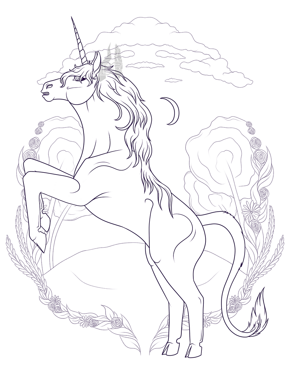Last Unicorn Coloring Page