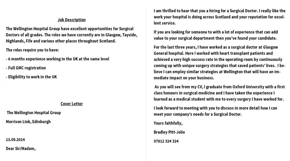 Doctor Cover Letter Template