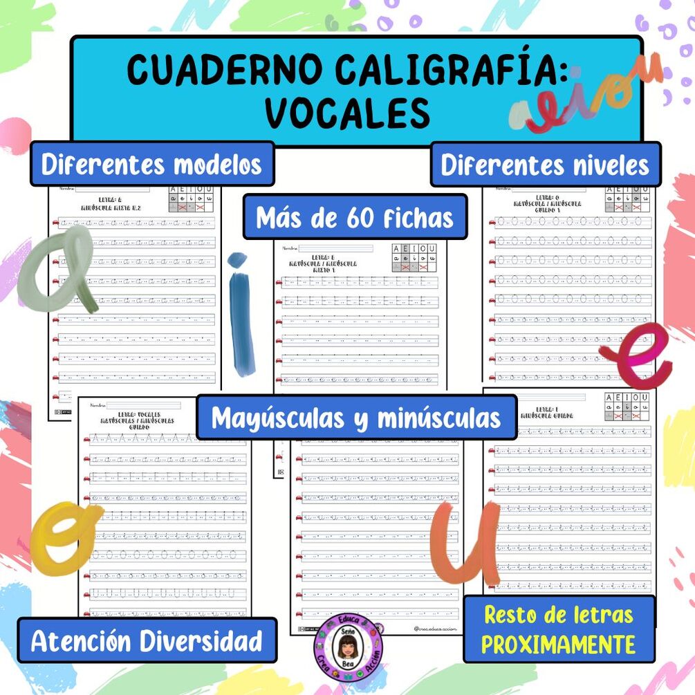 Cuaderno Caligrafía: Vocales