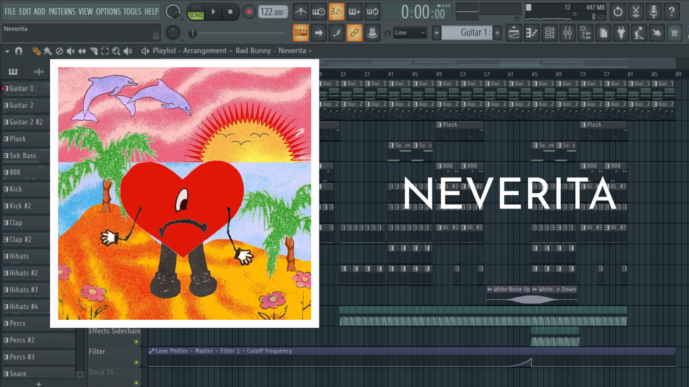 Bad Bunny Neverita (FL Studio 20 Instrumental Remake)