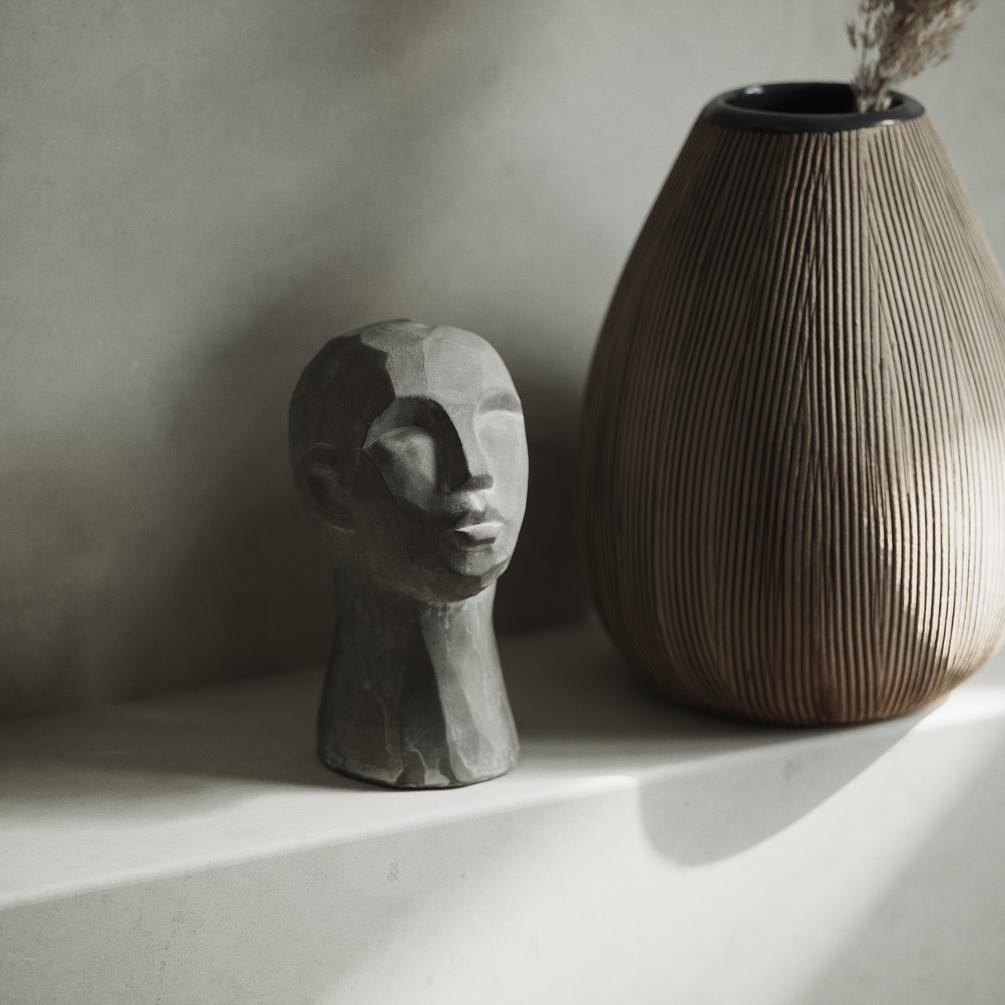 Concrete Head Statue