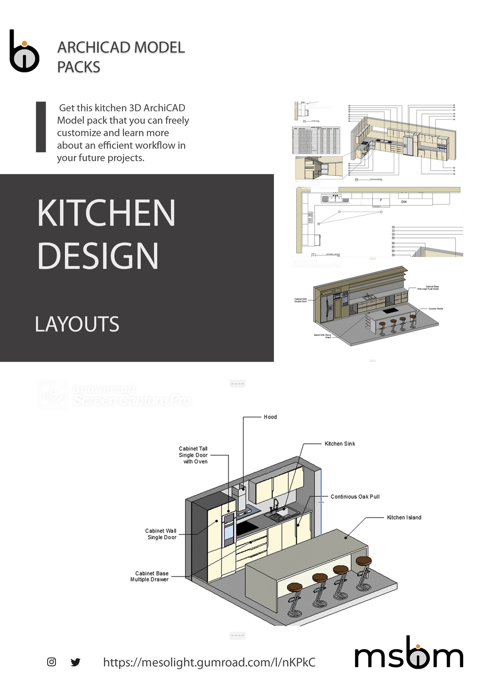 Archicad Modular kitchen Pack