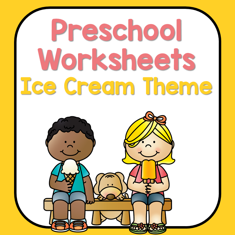 Ice Cream Preschool Worksheets