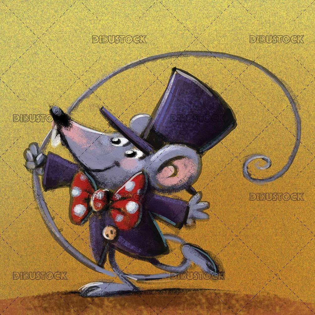 mouse-in-the-circus-doing-a-show