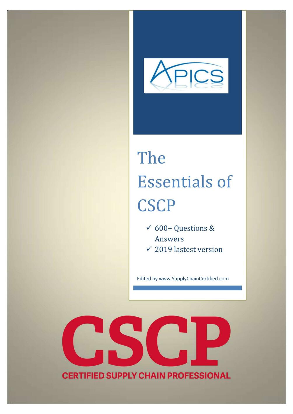 Ebook APICS CSCP - 600+ Questions & Answers