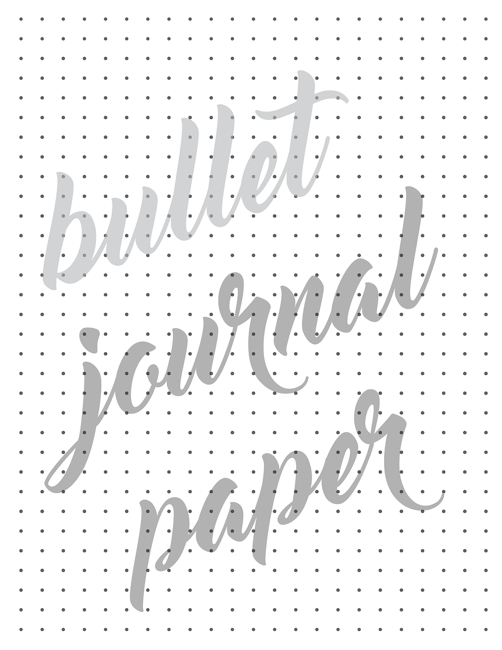Dotted Grid paper - Printable Bullet Dot Journal Paper - Bujo style