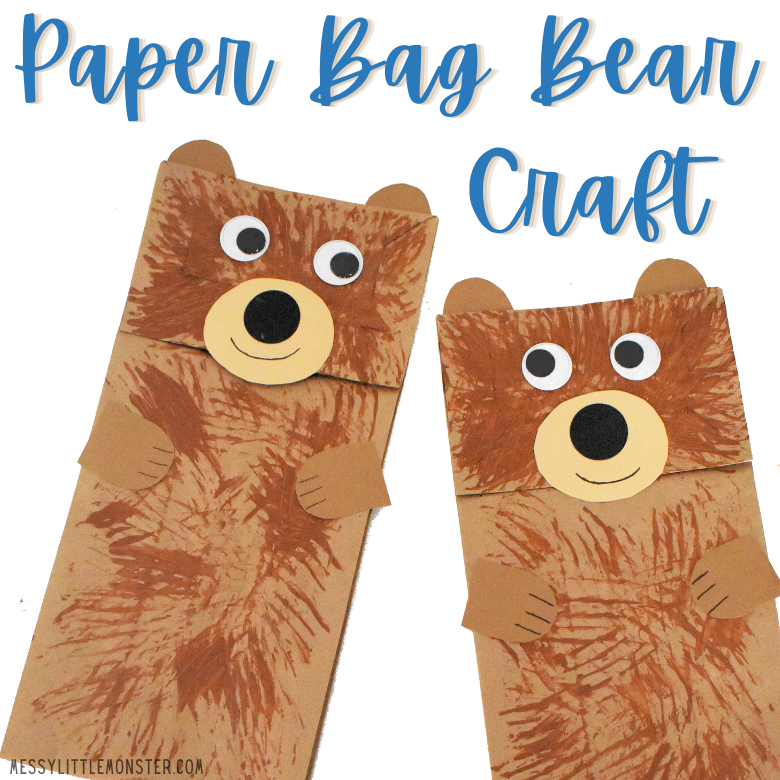 Paper Bag Bear Craft Template