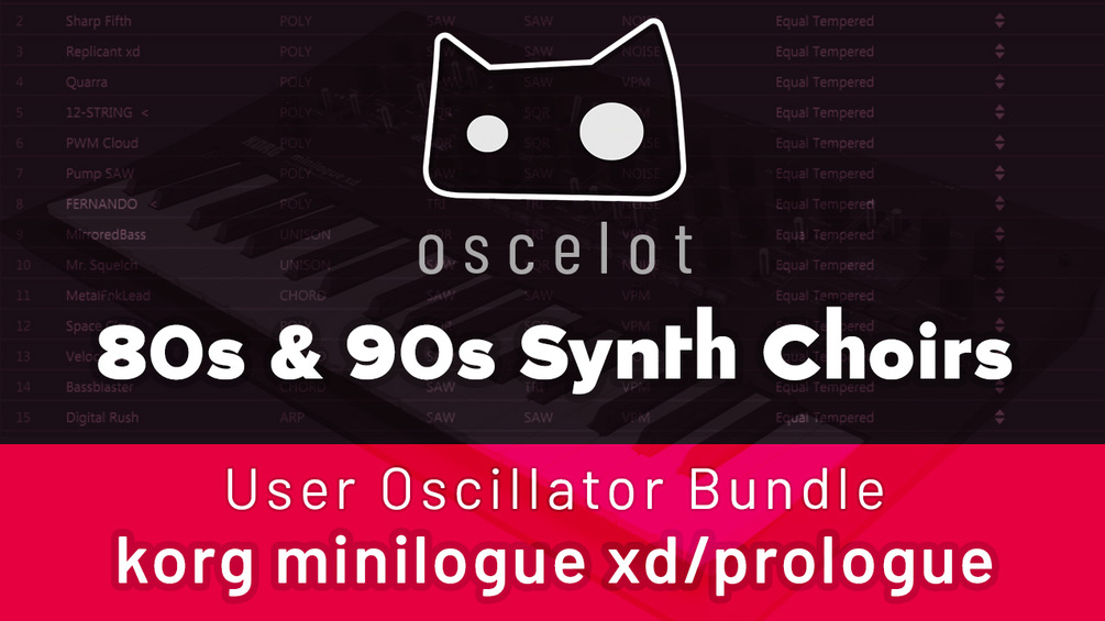 Minilogue XD/Prologue User Oscillator Bundle 80's and 90's Synth Vox