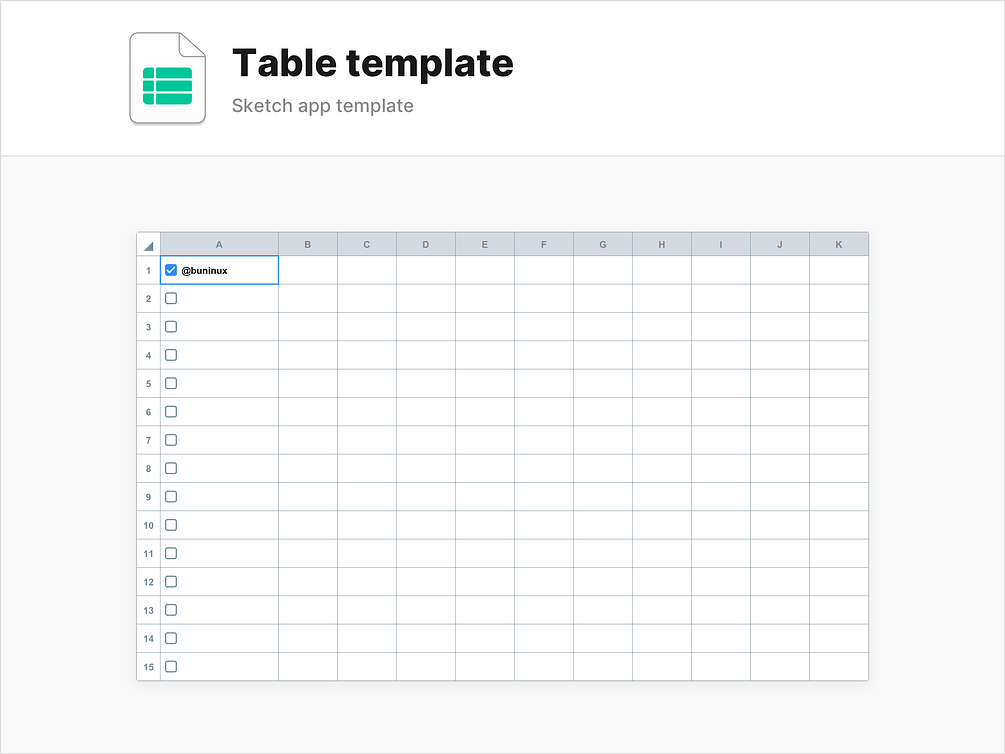 Table Template