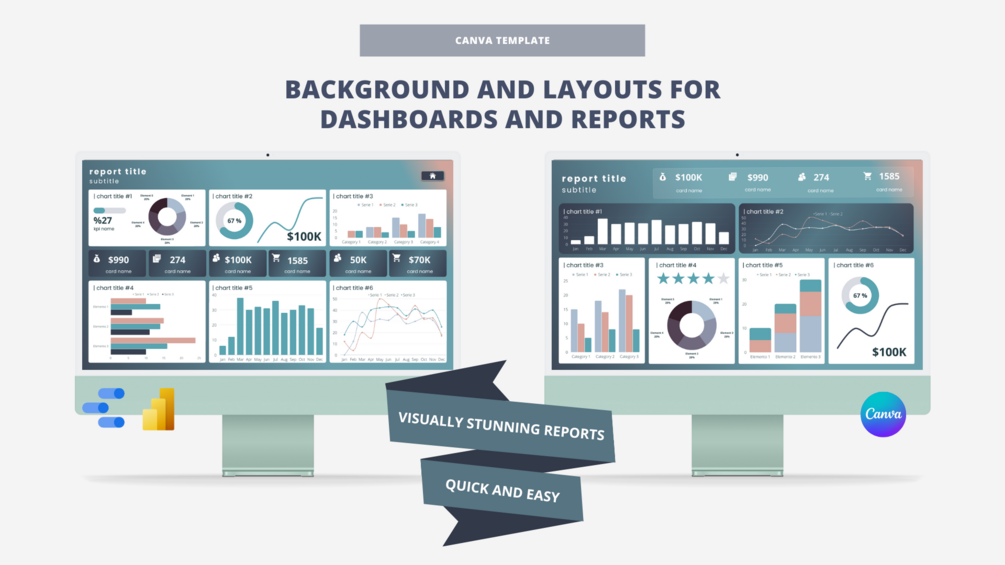 Dashboard layouts cover backgrounds for power bi data studio