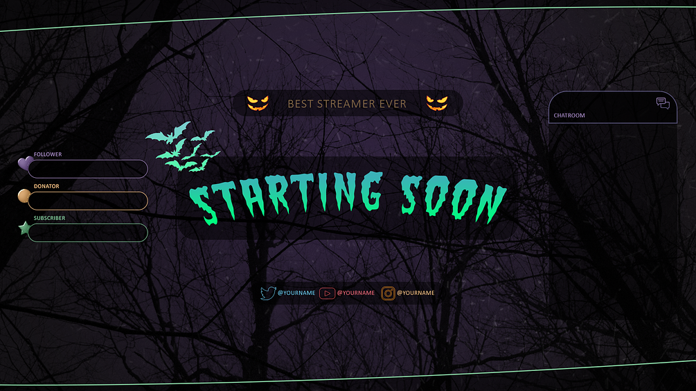 Free Halloween Overlay Pack Twitch Youtube Mixer For Obs Slobs