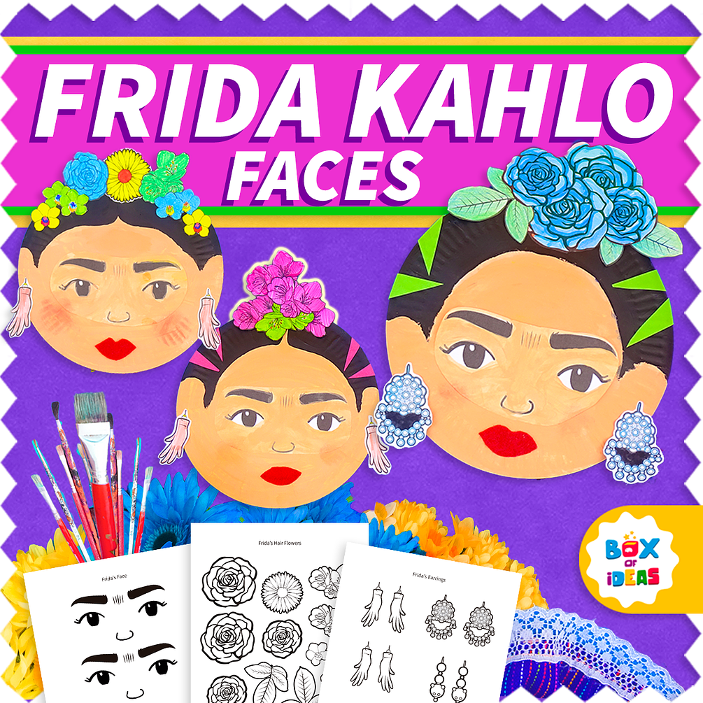 Frida Kahlo Craft Template