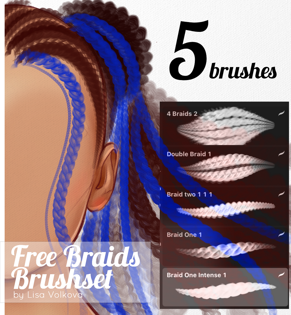 Free Procreate Braids Brushes