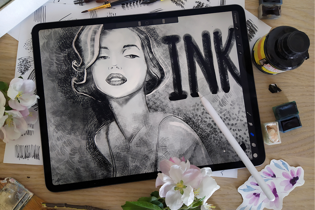 Ink and pen for Procreate Procreate Brushes, Procreate Brush Set