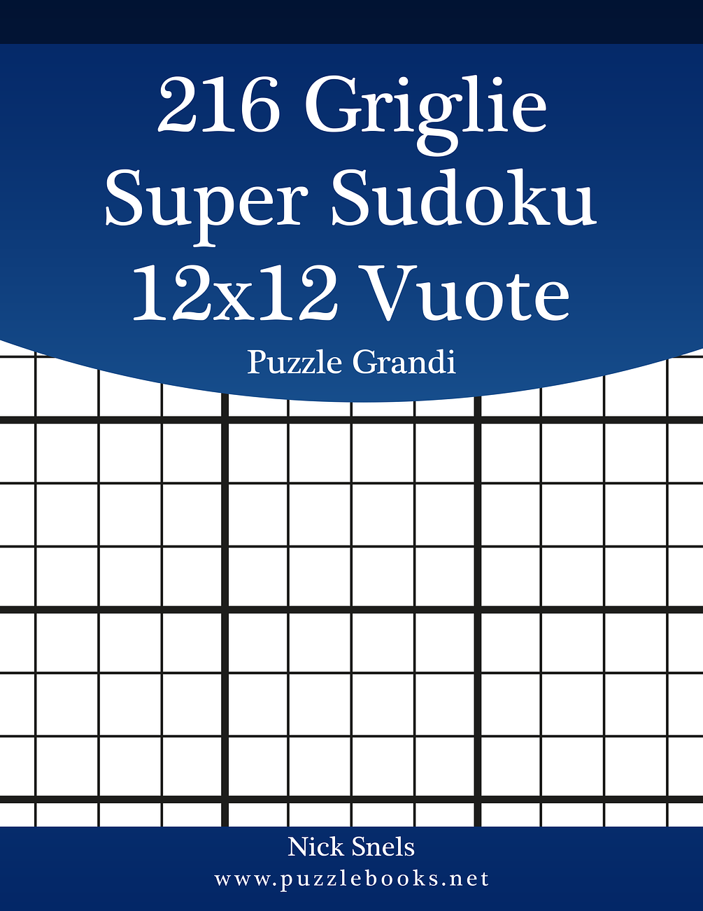 216 Griglie Super Sudoku 12x12 Vuote Puzzle Grandi