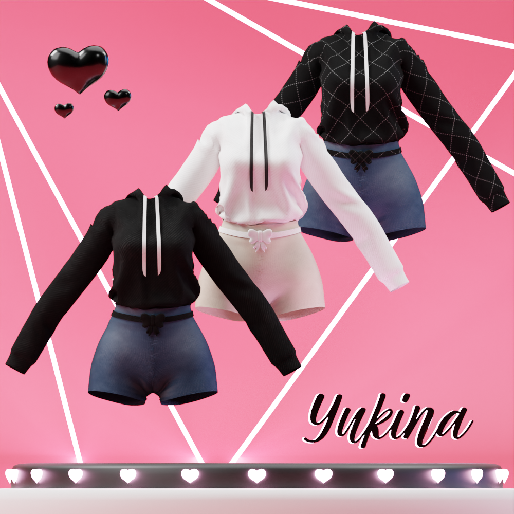 Tucked Hoodie with Jean Shorts