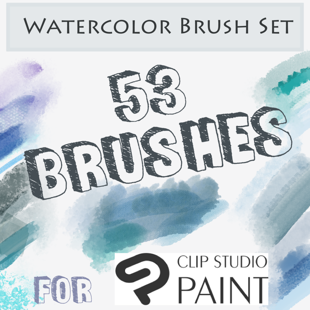 Ultimate Clip Studio 53 Watercolor Brush Set