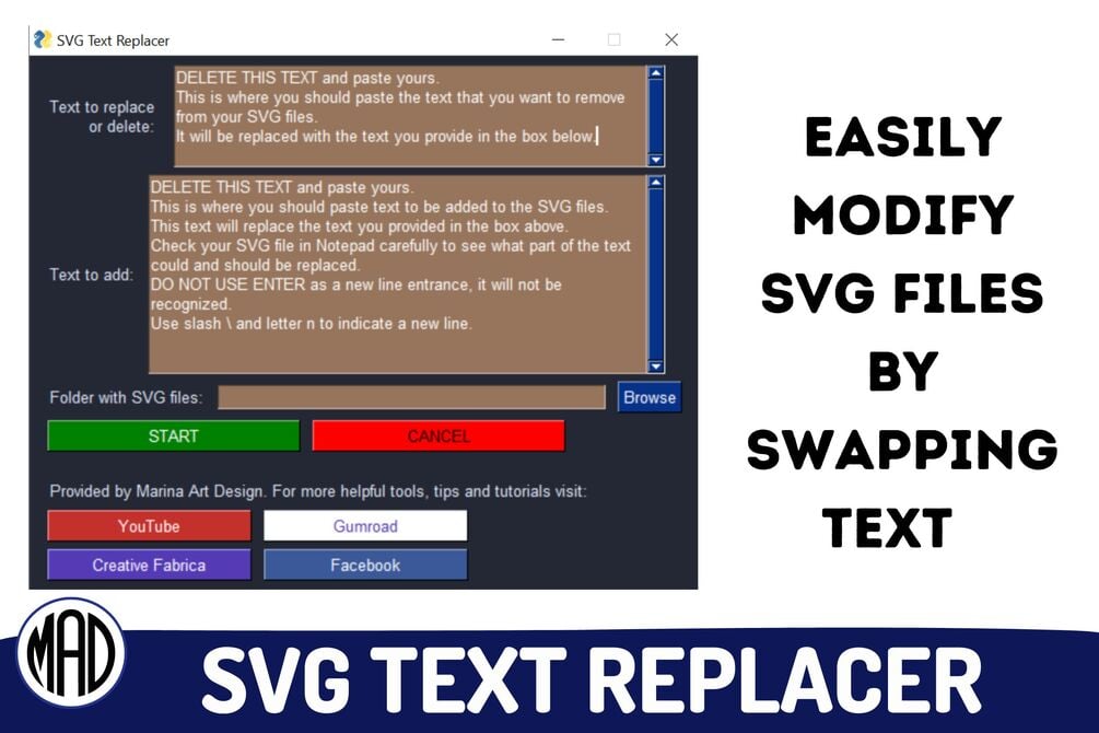 Svg text replacer and differences finder