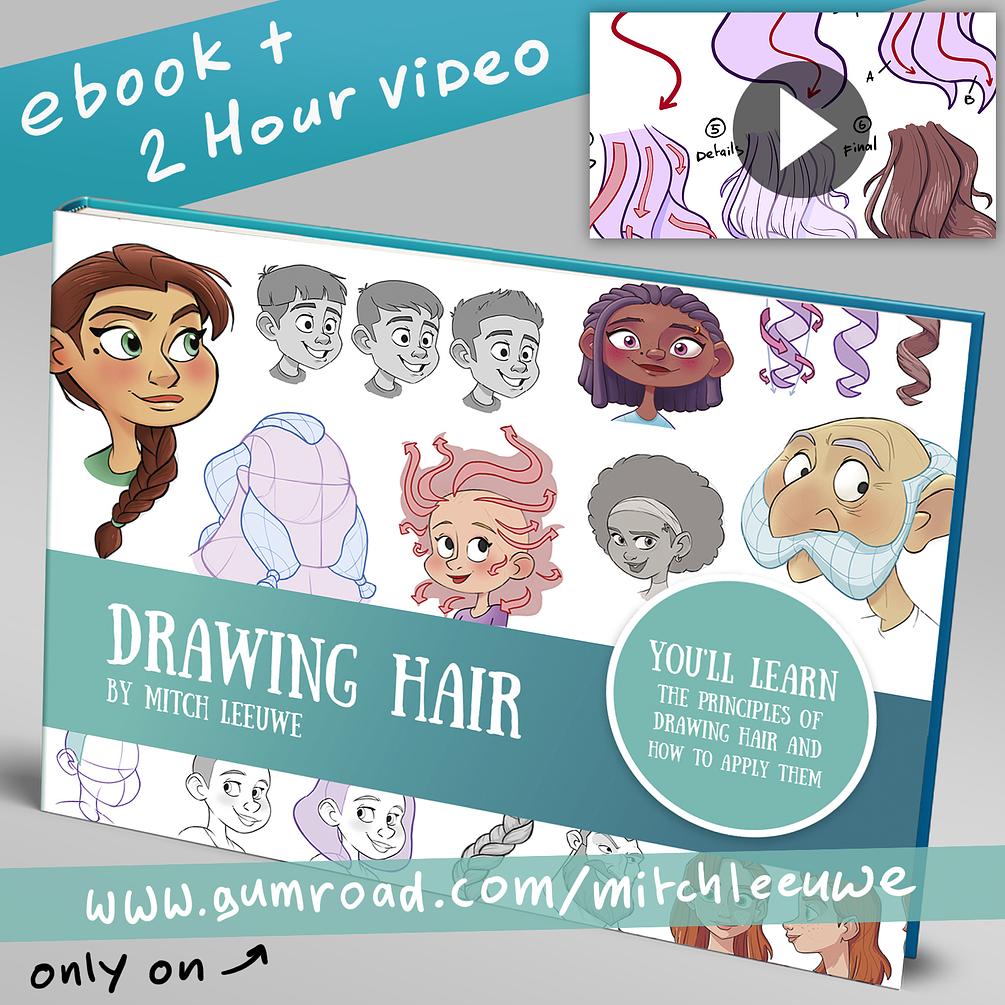 How to draw hair ebook & video