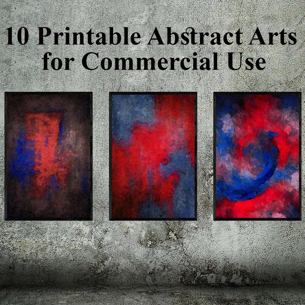 10 Printable Abstract Wall Art for Commercial Use