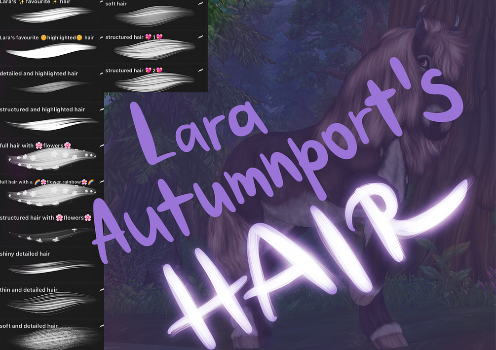 Lara‘s Procreate hair brush pack (13 brushes)