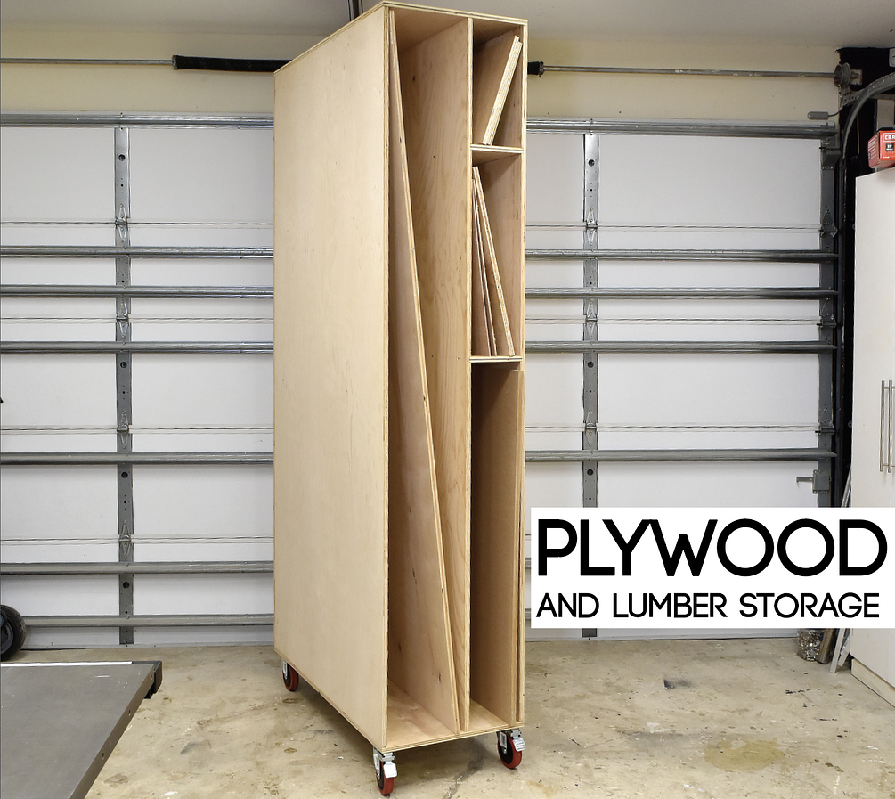 DIY plywood and lumber storage